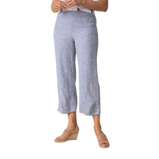 Habitat - Pleat Button Linen Capri