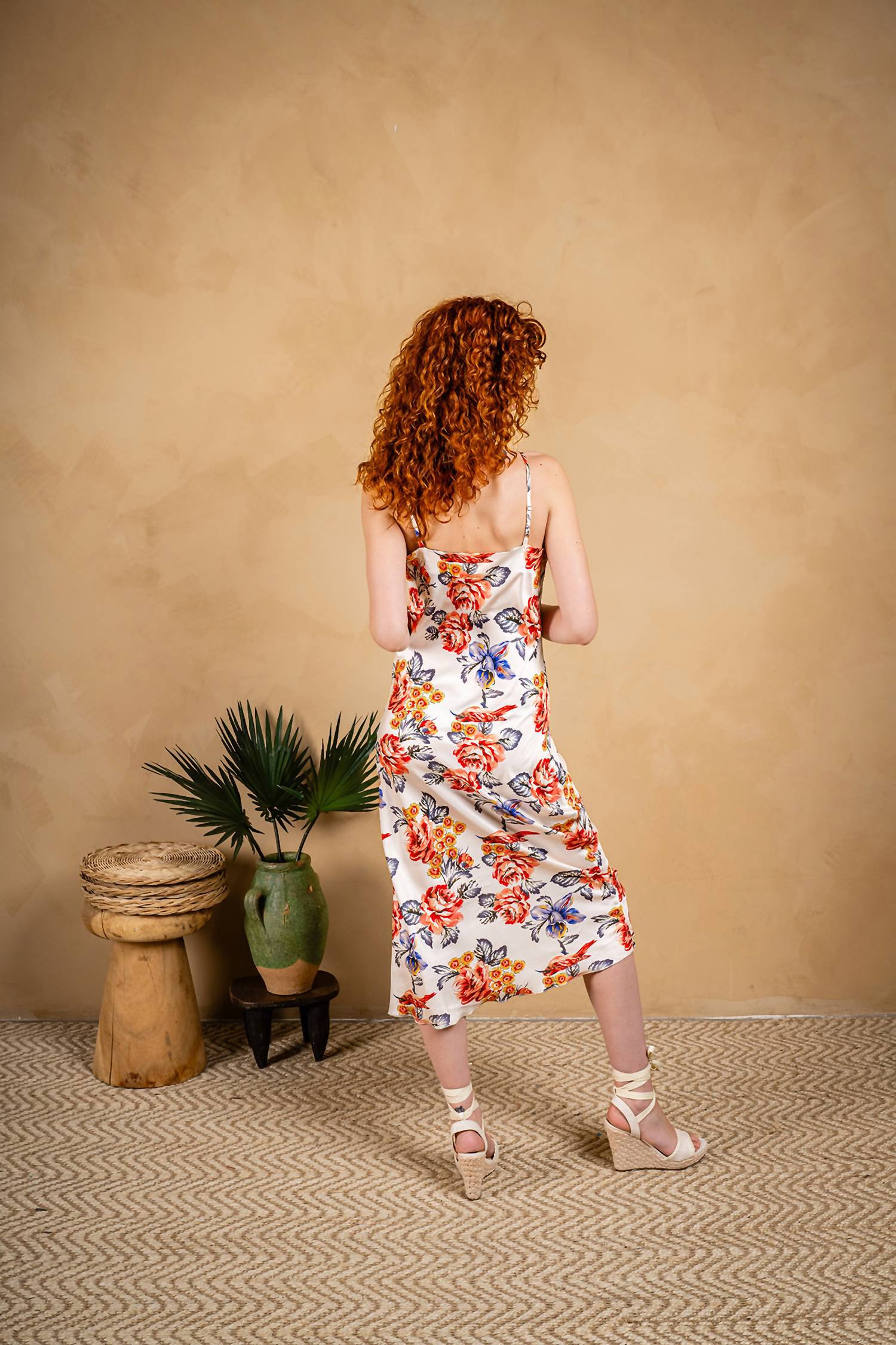 Paparazzi - Satin Print Bias Cut Dress