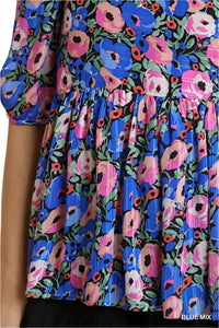 Umgee - Floral Short Sleeve Top