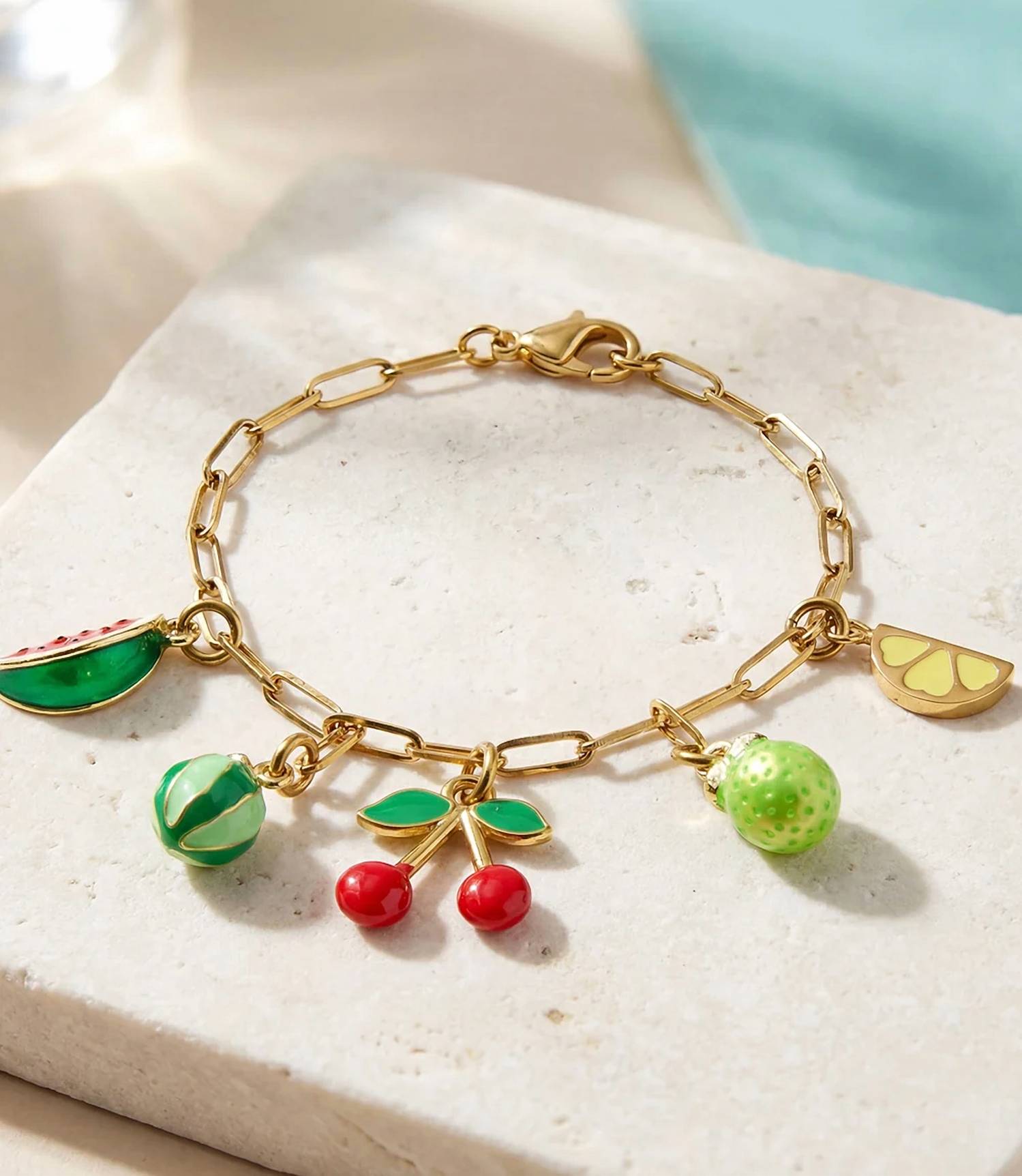 Farrah B Jewelry - Women's Fruit Charm Bracelet