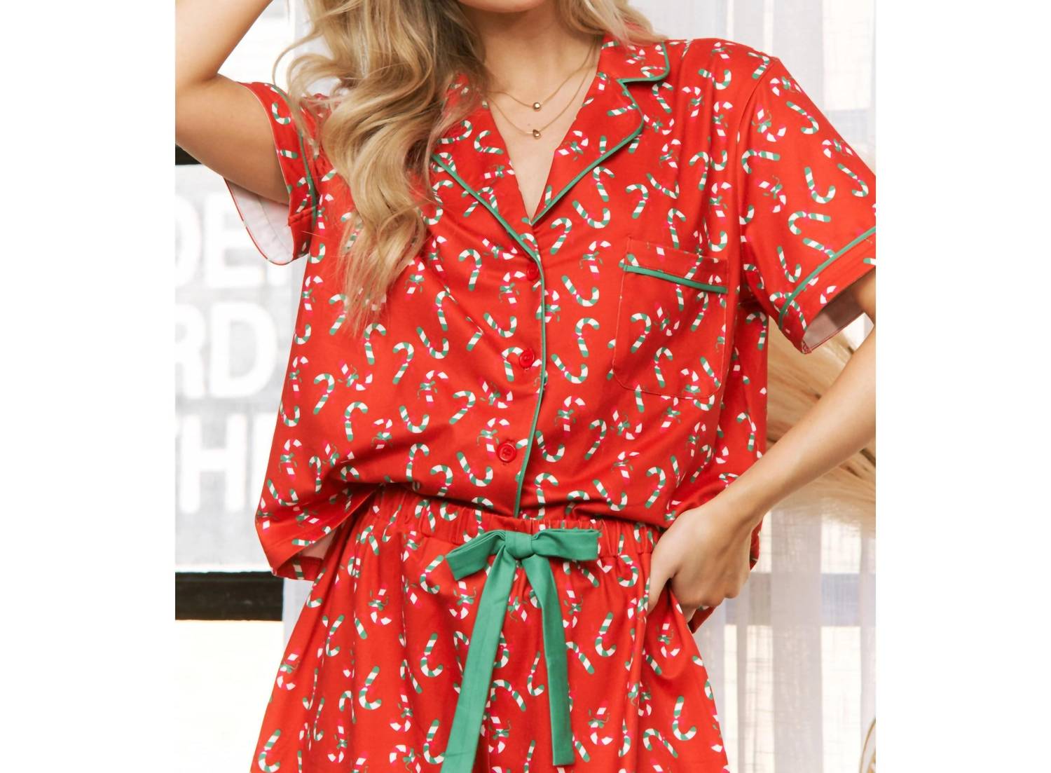 Sweet Generis - Candy Cane Christmas Pajama Set
