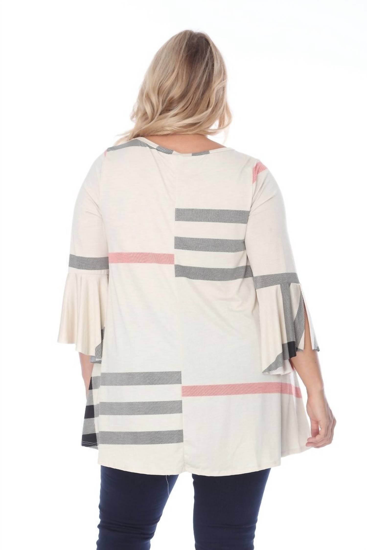 South River - Plaid Three-quarter Sleeve Tunic