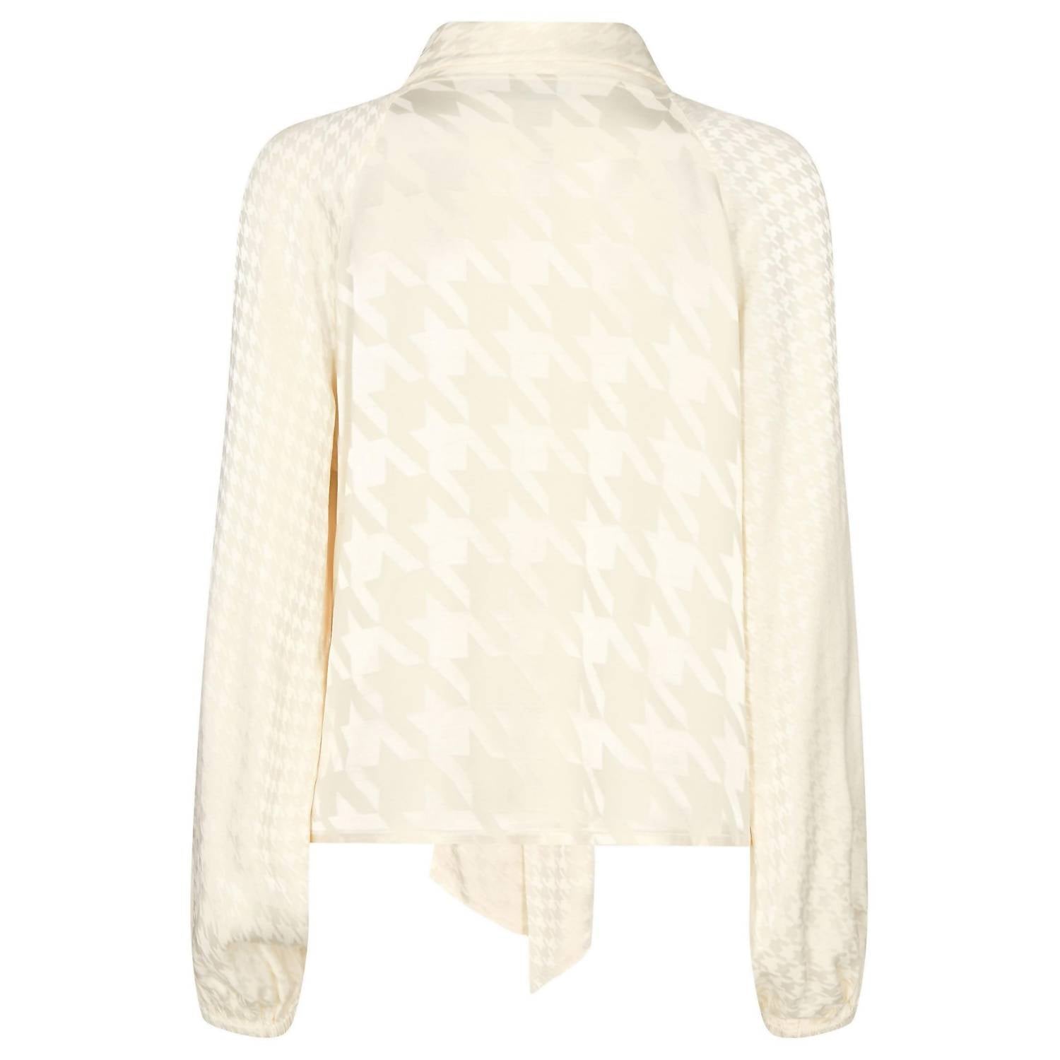 Mos Mosh Houndstooth Saloni Alia Blouse in cream - women's blouse - alternate view