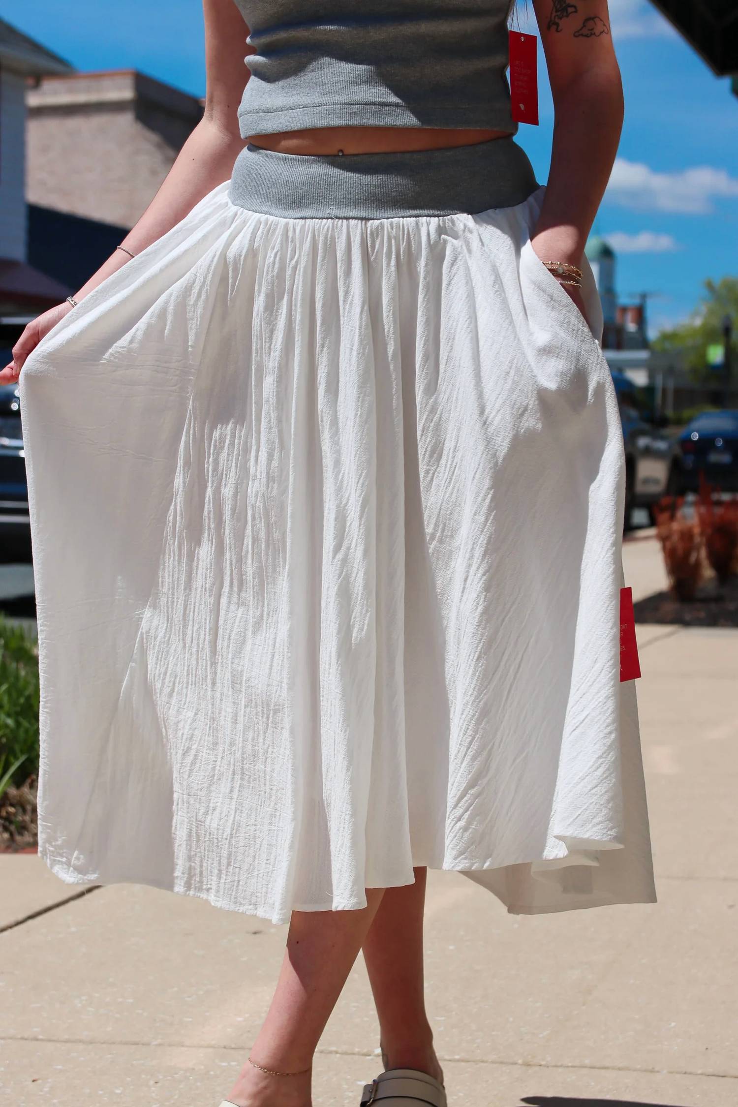 By Together - Asymmetrical Midi Skirt