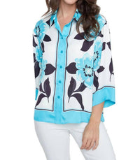 Renuar - Woven Quarter Sleeve Blouse