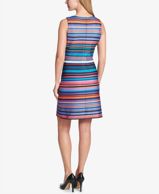 Tommy Hilfiger - Striped Scuba Sleeveless Dress