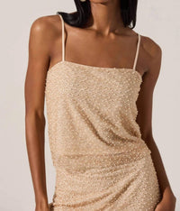 Astr - Messina Pearl Embellished Top