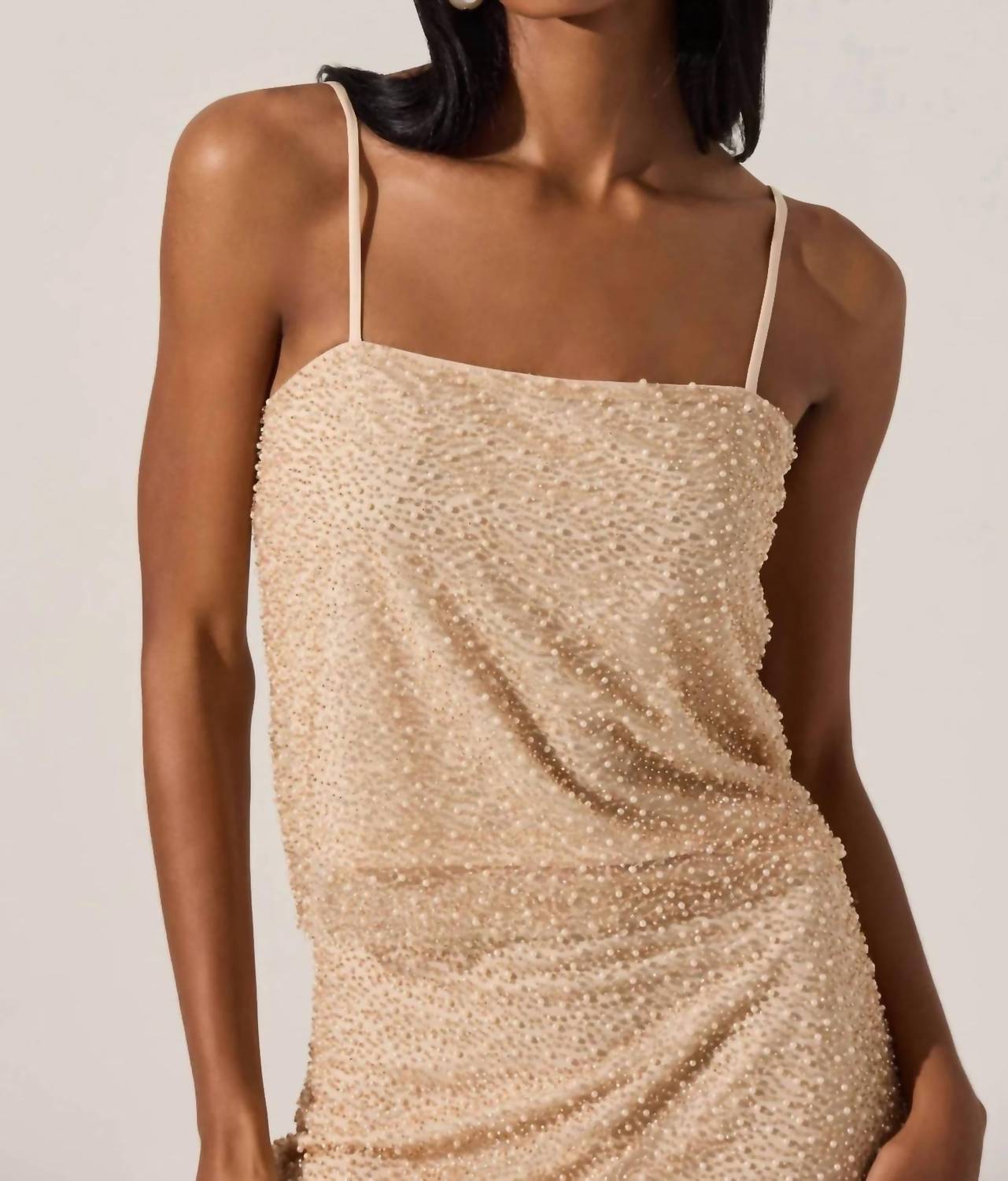 Astr - Messina Pearl Embellished Top