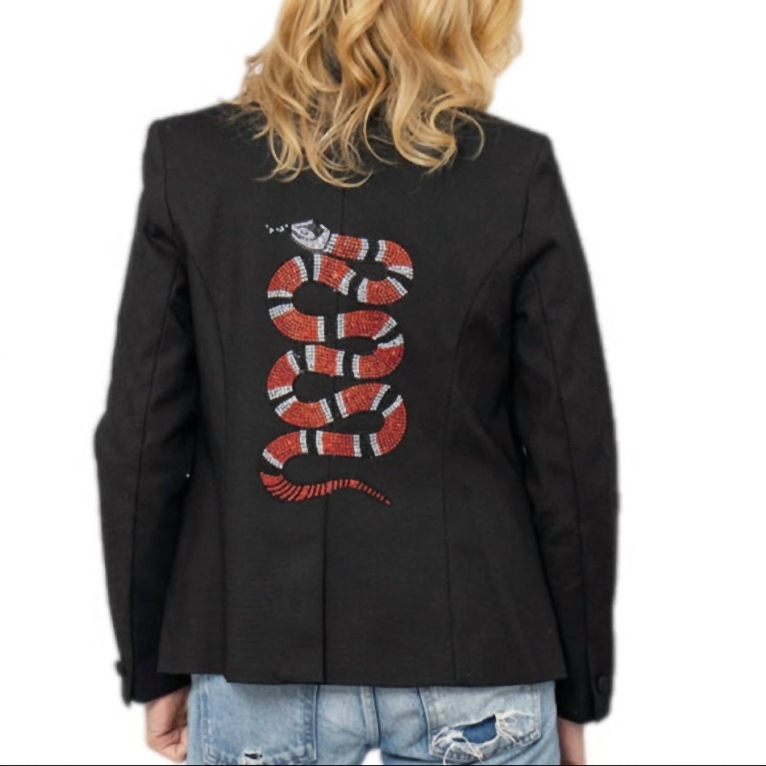 Hipchik - Women's Crystal Snake Blazer