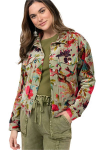 Ivy Jane - Bird Print Velveteen Jacket