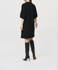 Joseph Ribkoff Cutaway Slit Mini Dress in black - women's dress - detail view
