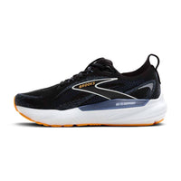 BROOKS Men's Glycerin GTS 22 Running Shoes in black country blue orange pop 4 - men's shoe - detail view