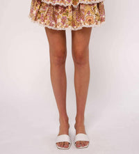LOVE THE LABEL Skylar Mini Skirt in kentish floral print - women's skirt