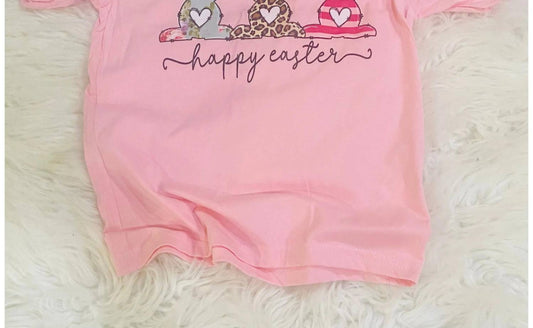 Girl's Happy Easter Bunny Trio Tee