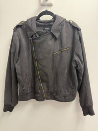 Monrow - Women's Hooded Moto Jacket
