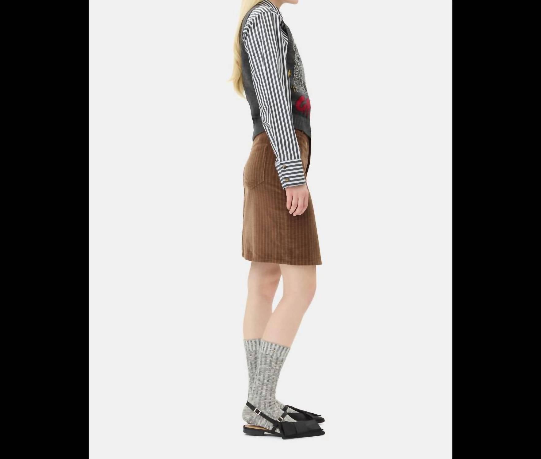 Ganni - Stretch Corduroy Skirt