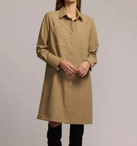 Hinson Wu - Astrid Long Sleeve Traveler's Twill Mini Dress