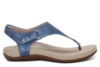 Aetrex Women's Ellie Sandal in blue - women's sandal - detail view