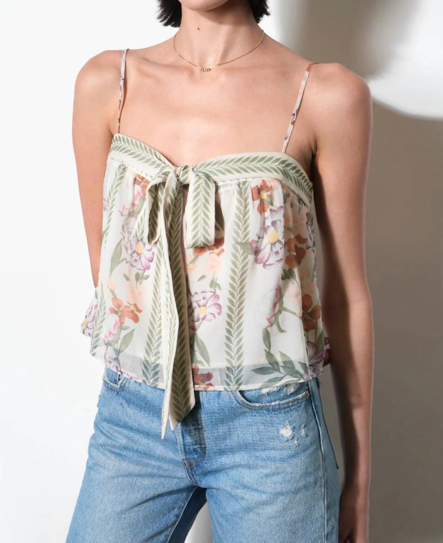 Greylin - Taylor Tie Front Top