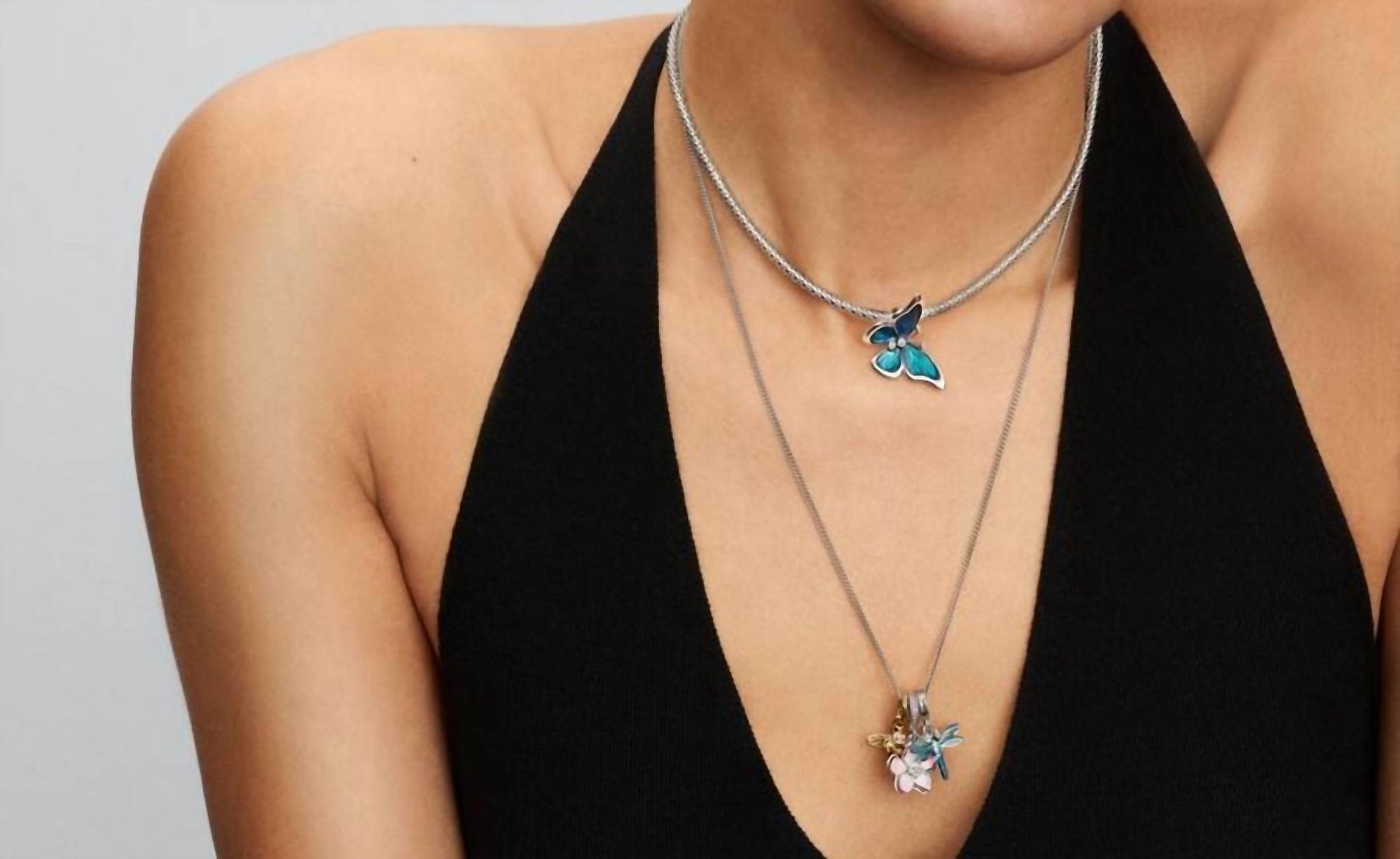 Pandora Women's Oversized Butterfly Charm in blue - women's item - alternate view