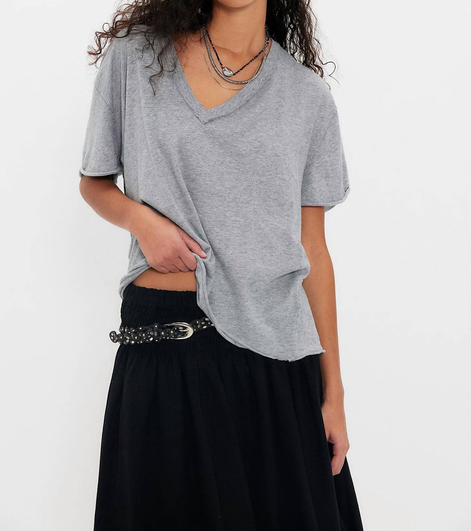 Free People - Nina V Neck Tee