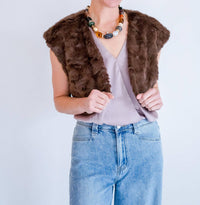Kld. Signature - Faux Fur Bolero Vest