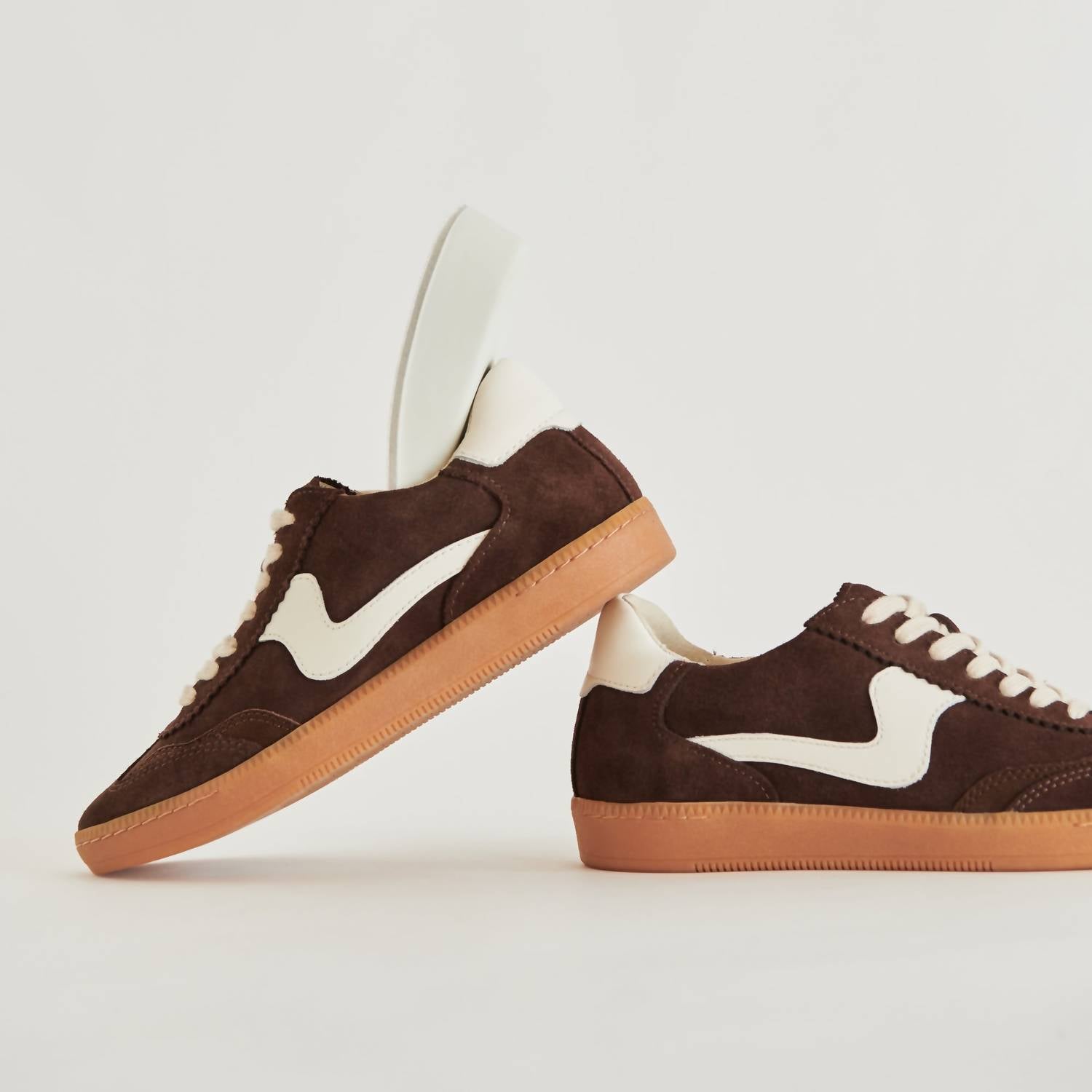 Dolce Vita Women's Notice Sneaker in dark brown suede - women's sneaker - alternate view
