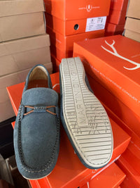 Martin Dingman Men's Bermuda Braid Shoes in ocean - men's loafer - alternate view