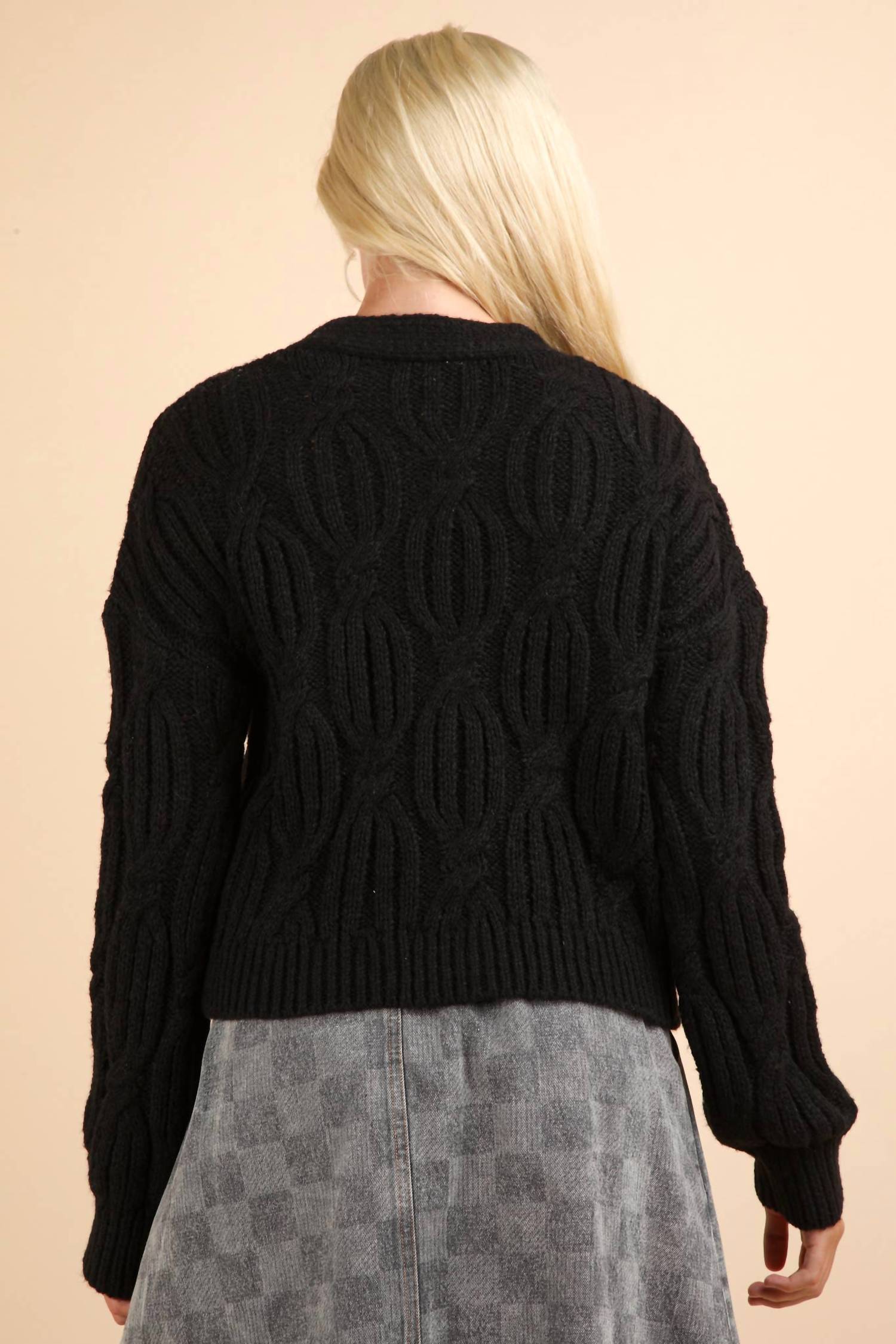 Very J - Statement Flower Cardigan