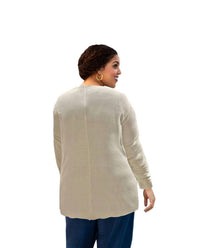 On The Plus Side - Cable Duster Cardigan - Plus