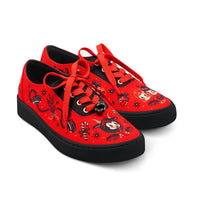 Hot Chocolate Design Women's Chocolaticas Krampus Casual Sneaker in red - women's sneaker