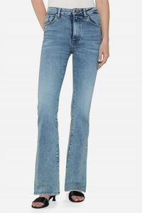 FRAME Reboot High Rise Jeans in blue - women's jeans - detail view