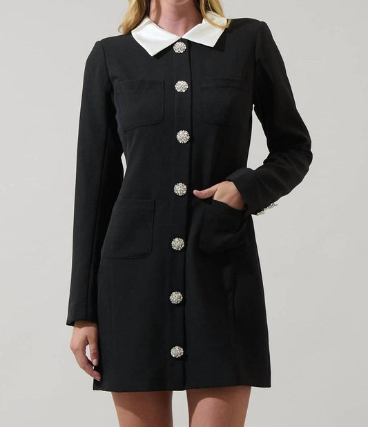 Sugarlips - Ciana Button Down Collared Mini Dress