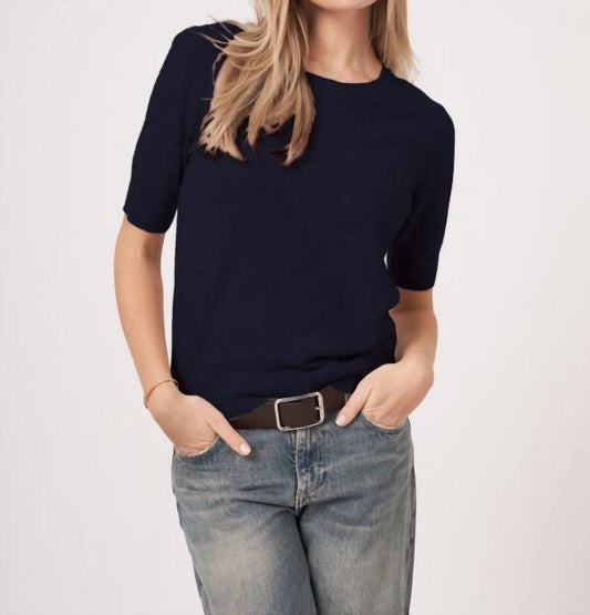 Repeat Cashmere - Short Sleeve Crew Neck Pullover Sweater