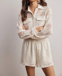 Listicle - Crochet Lace Elegant Shorts