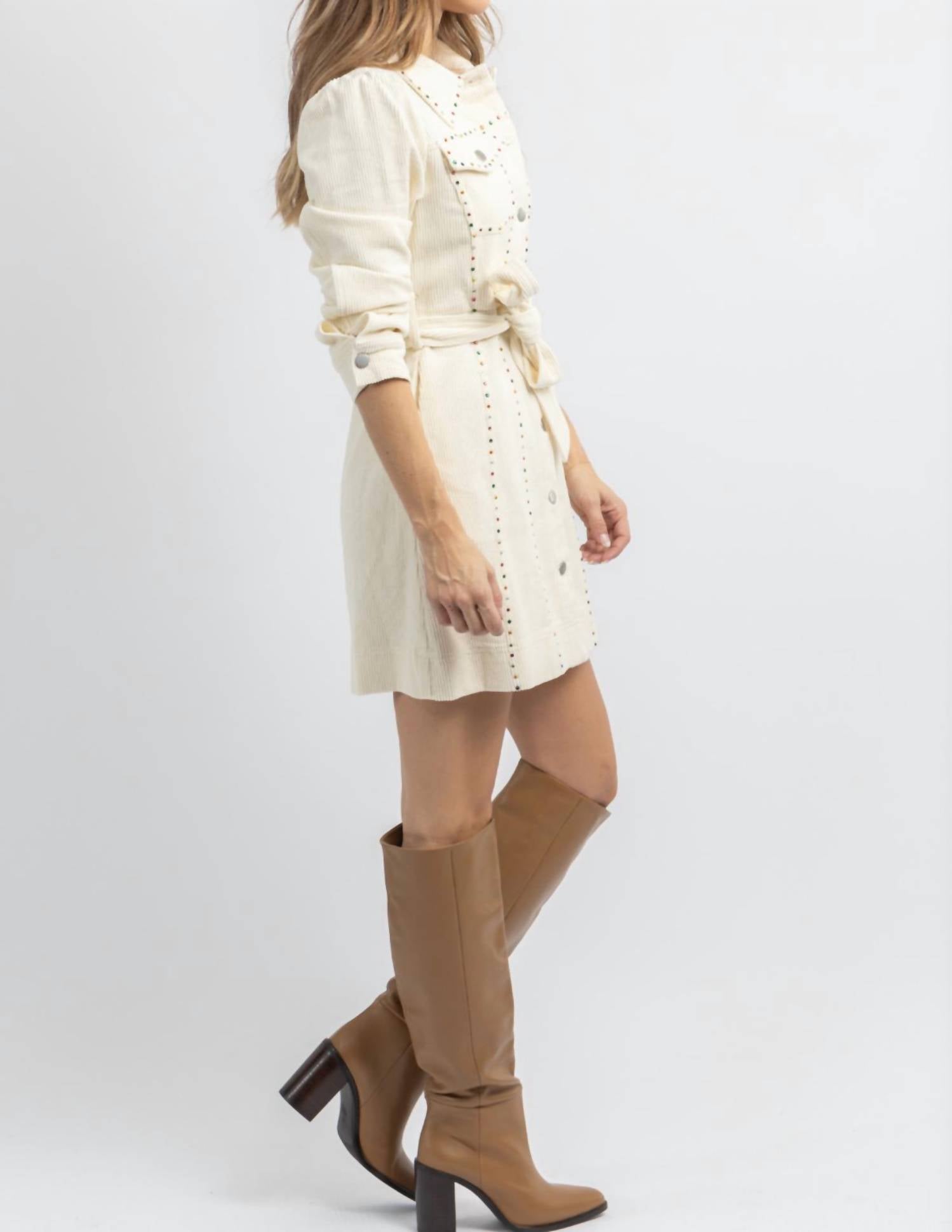 Style U - NASHVILLE CORDUROY MINI DRESS