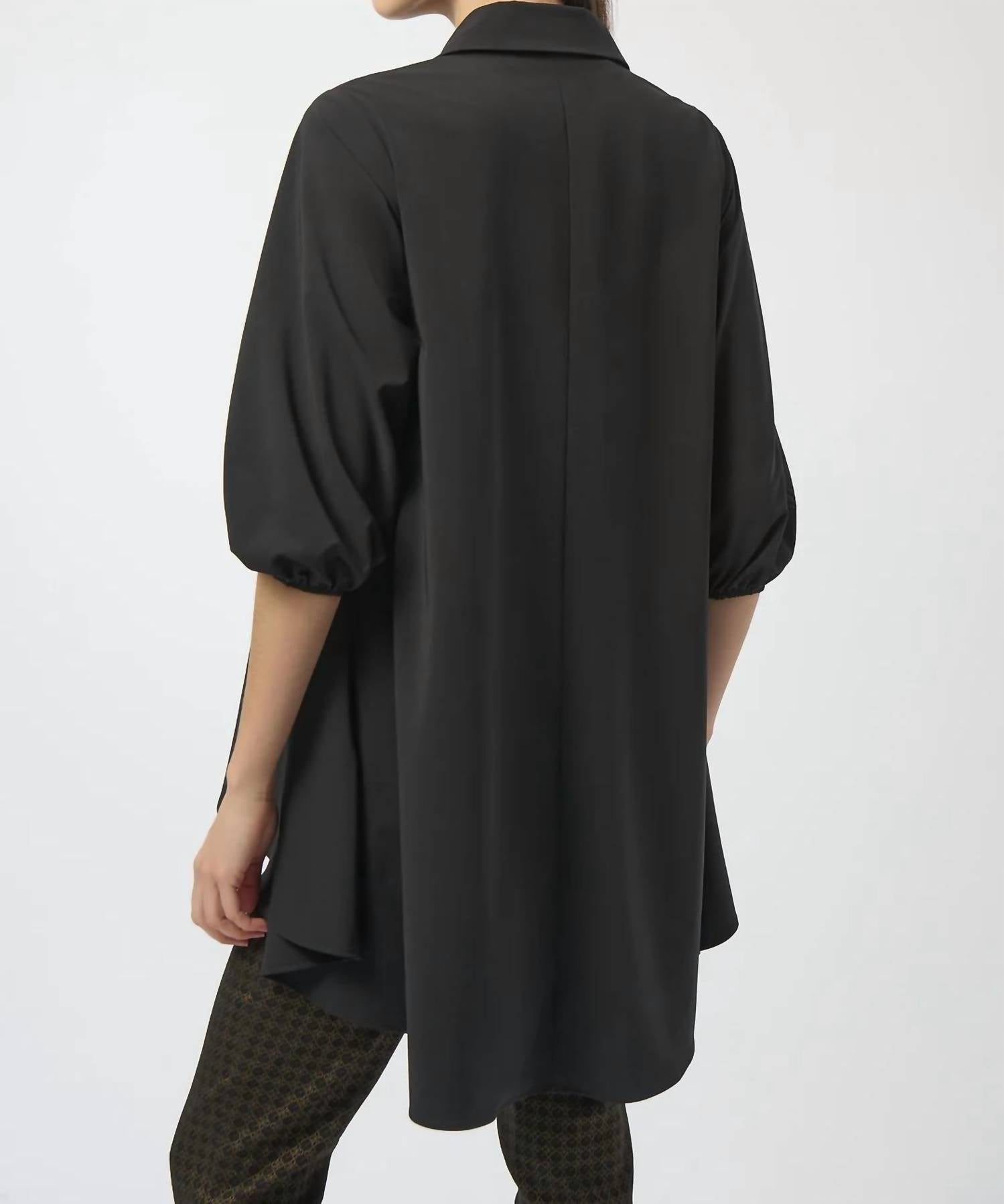Joseph Ribkoff - Collared Hi-low 3/4 Sleeve Top