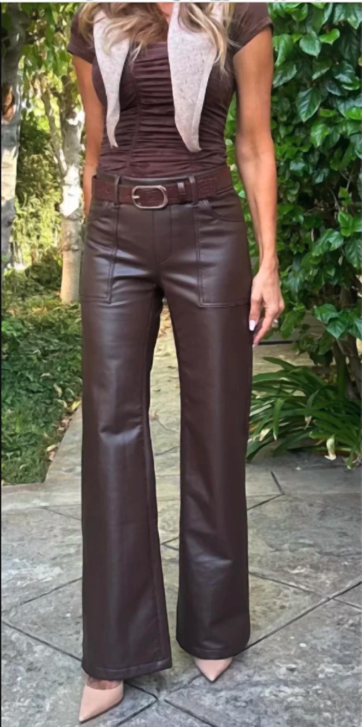 Bevy Flog - Christine Vegan Leather Pull On Pants