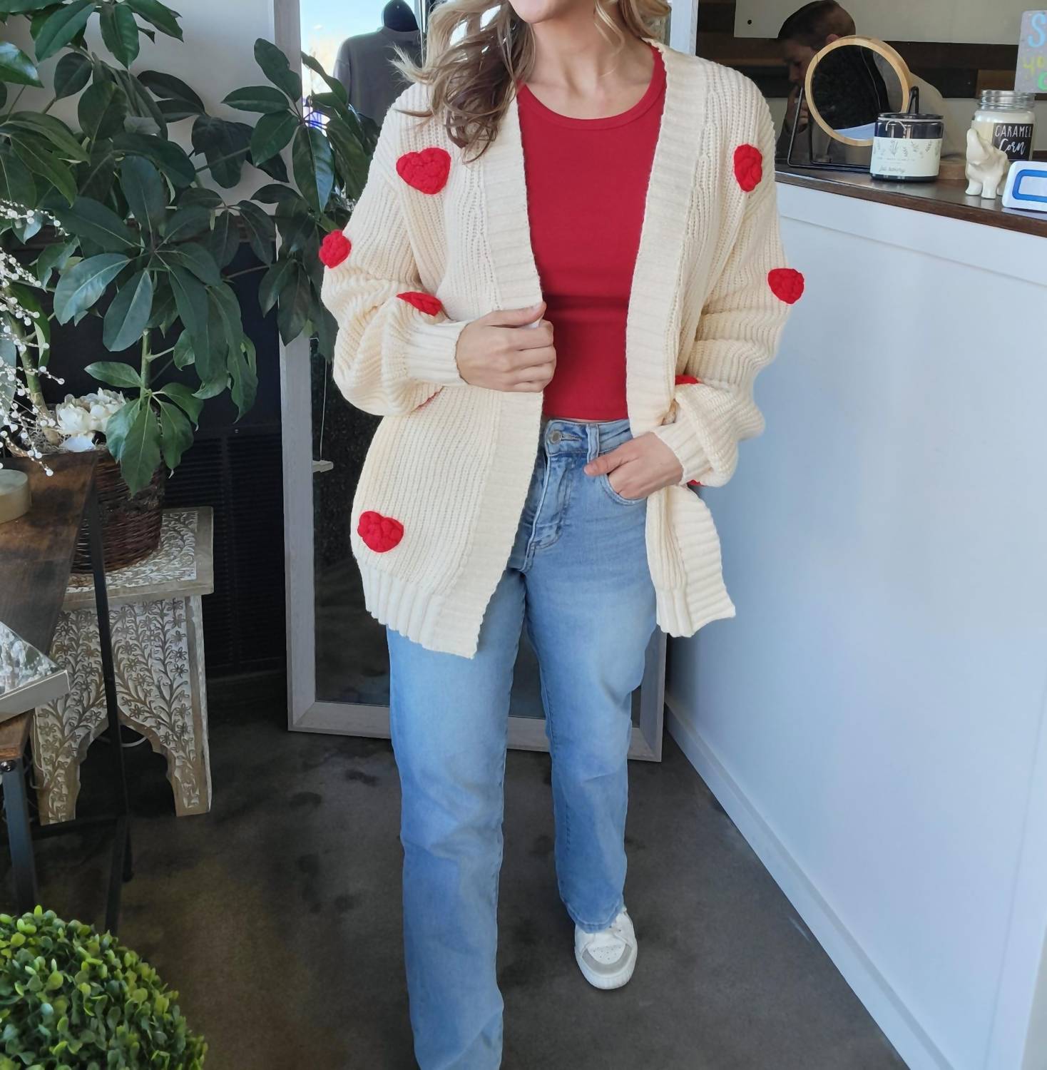 Sweet Generis Heart On My Sleeve Cardigan in multi - women's cardigan