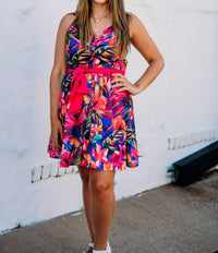 Joy Joy - Spagetti Strape Flounce Hem Dress
