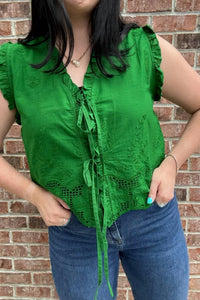 Jade By Jane - Ruffle Front Top