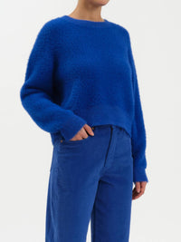 Daze - FUZZ CREWNECK EYELASH SWEATER