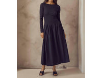 Lalavon - Balletcore Drop Waist Maxi Dress
