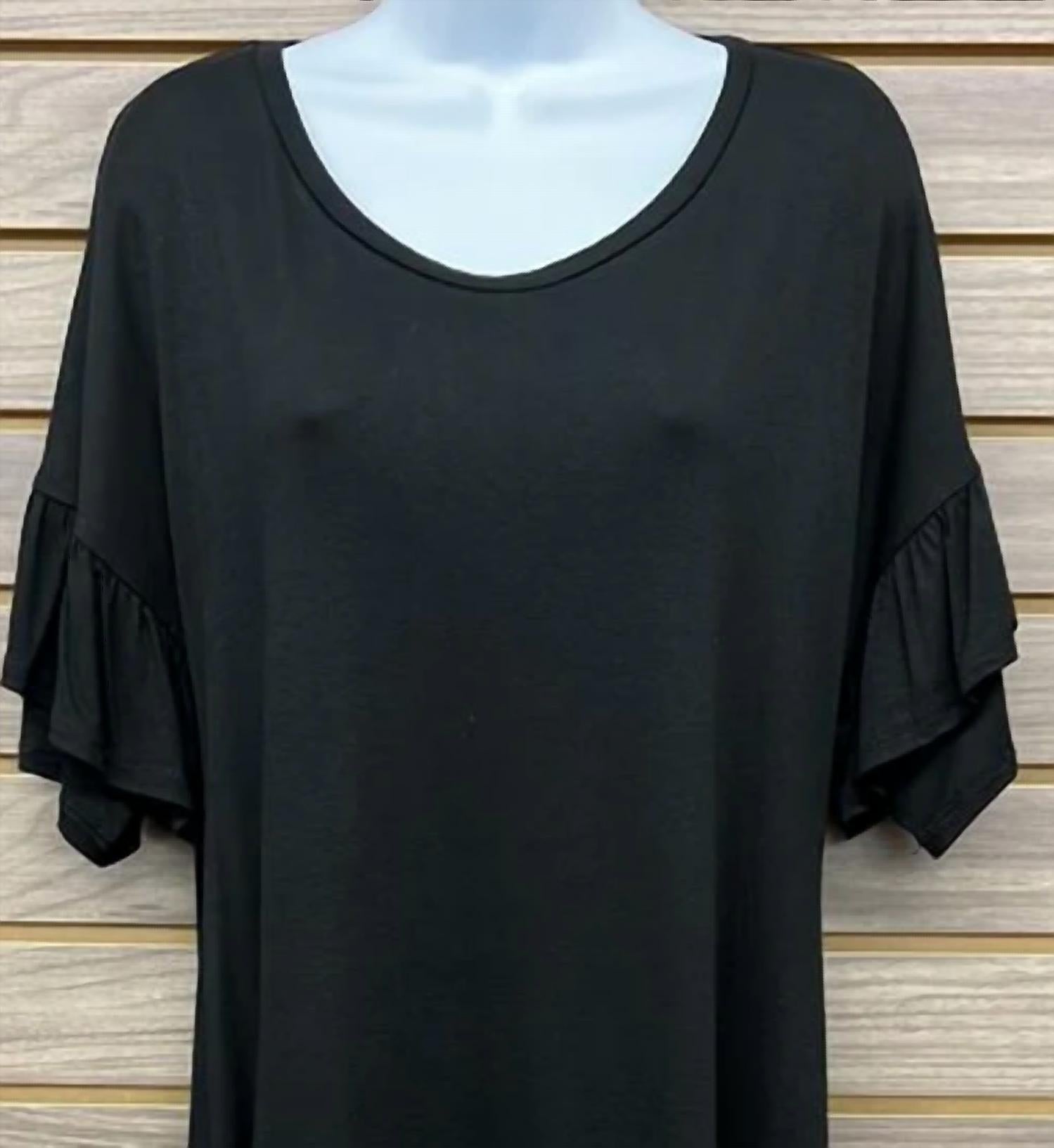 Shop Basic - Women's Tiered Ruffle Short Sleeve