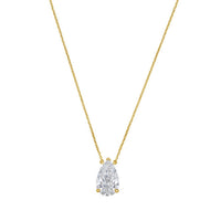 Diana M Jewels - 4.00 Ct Lab-grown Pear-cut Diamond East–west Necklace