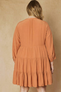 Entro - Floral Embroidered Tiered Dress