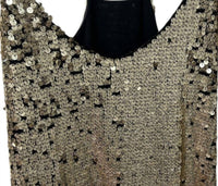 bishop + young Women's Sequin Strappy Dress in gold - women's dress - alternate view