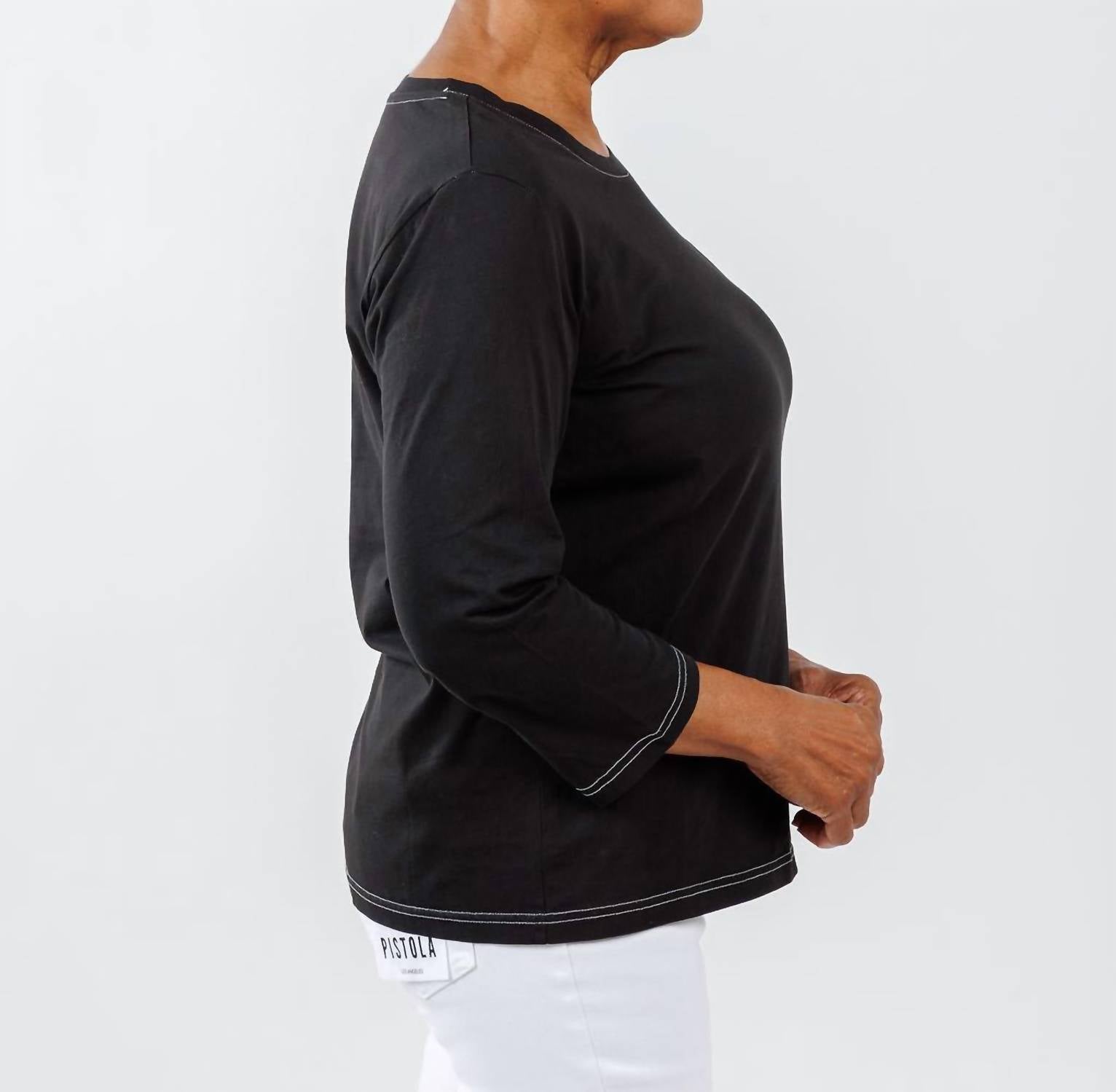 Pure Amici - 3/4 Sleeve Crewneck Tee