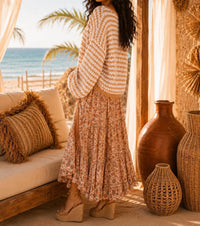 Little Secret Of Mine - Balloon Long Sleeves Stripe Sweater
