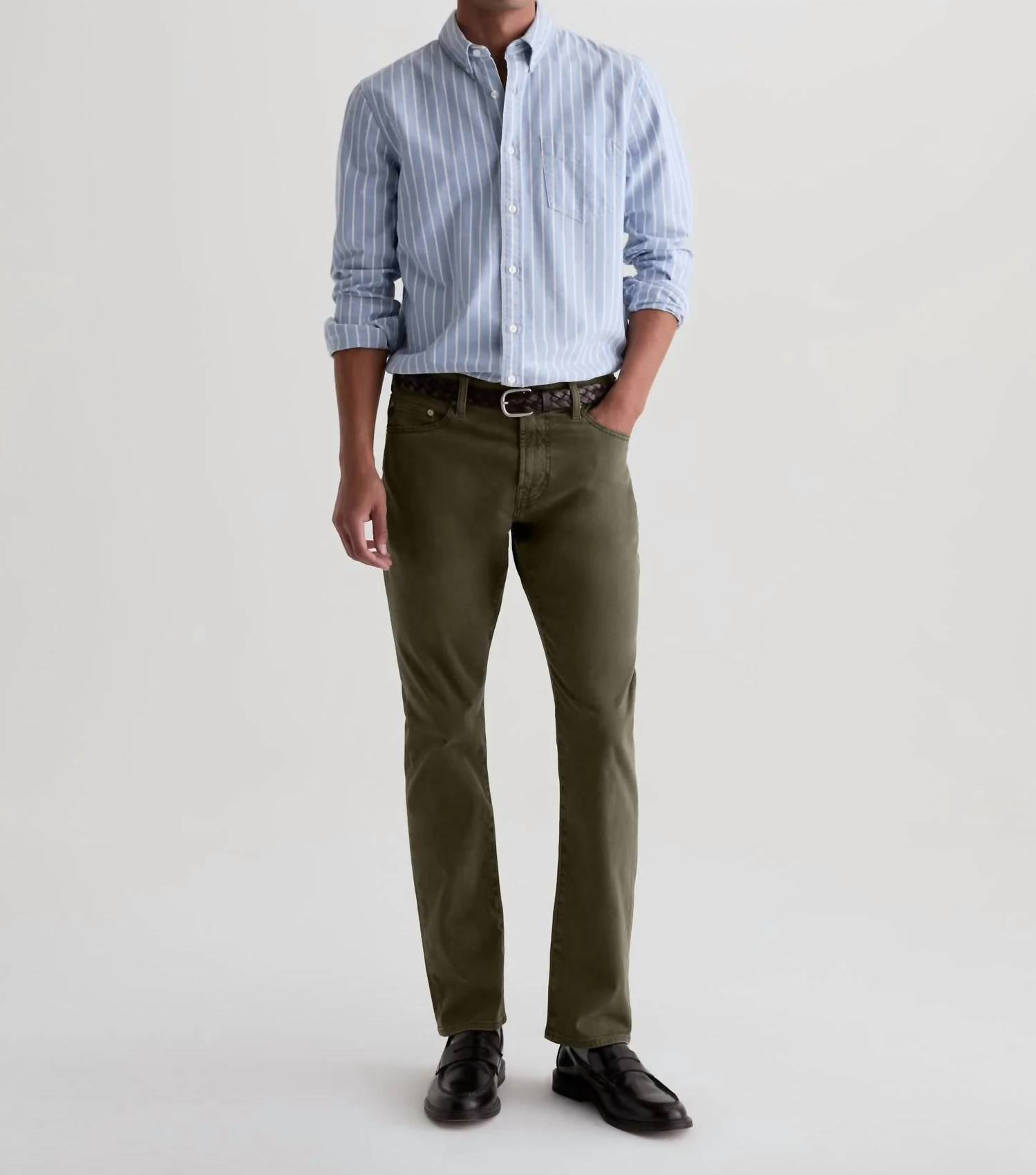 Ag Jeans - Everett Sud Sueded Sateen Slim Straight Pants